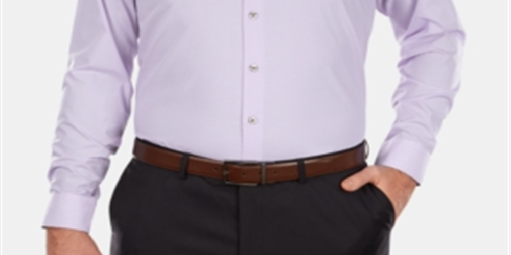 Camisa social masculina Kenneth Cole Regular Fit Lisa Roxa Tamanho 20X34X35