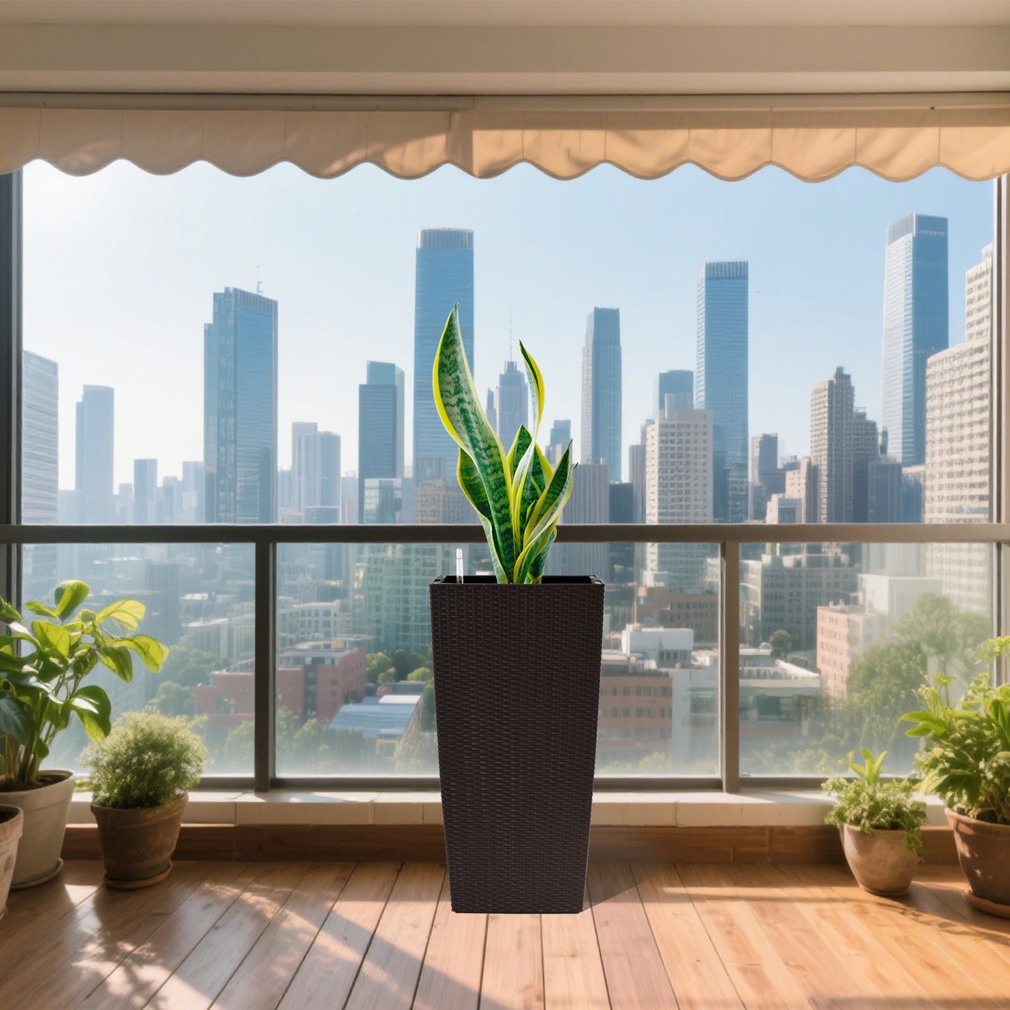 30 in Tall Large Flower Pot Planter with Self-Watering Drainage Holes