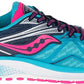 Tênis de corrida Saucony Girl'S Ride 9 azul/rosa tamanho 6 M EUA criança grande