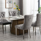 A&A Furniture Nikki Collection Modern Velvet Upholstered Dining Chairs - Set of 2