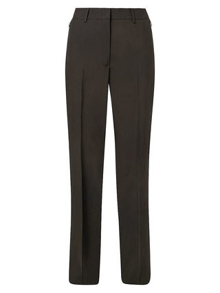 Calças femininas Akris Mulberry Silk de perna larga, tamanho 10