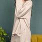Bucketlist - Solid Blushed Knit Oversize Henley Top
