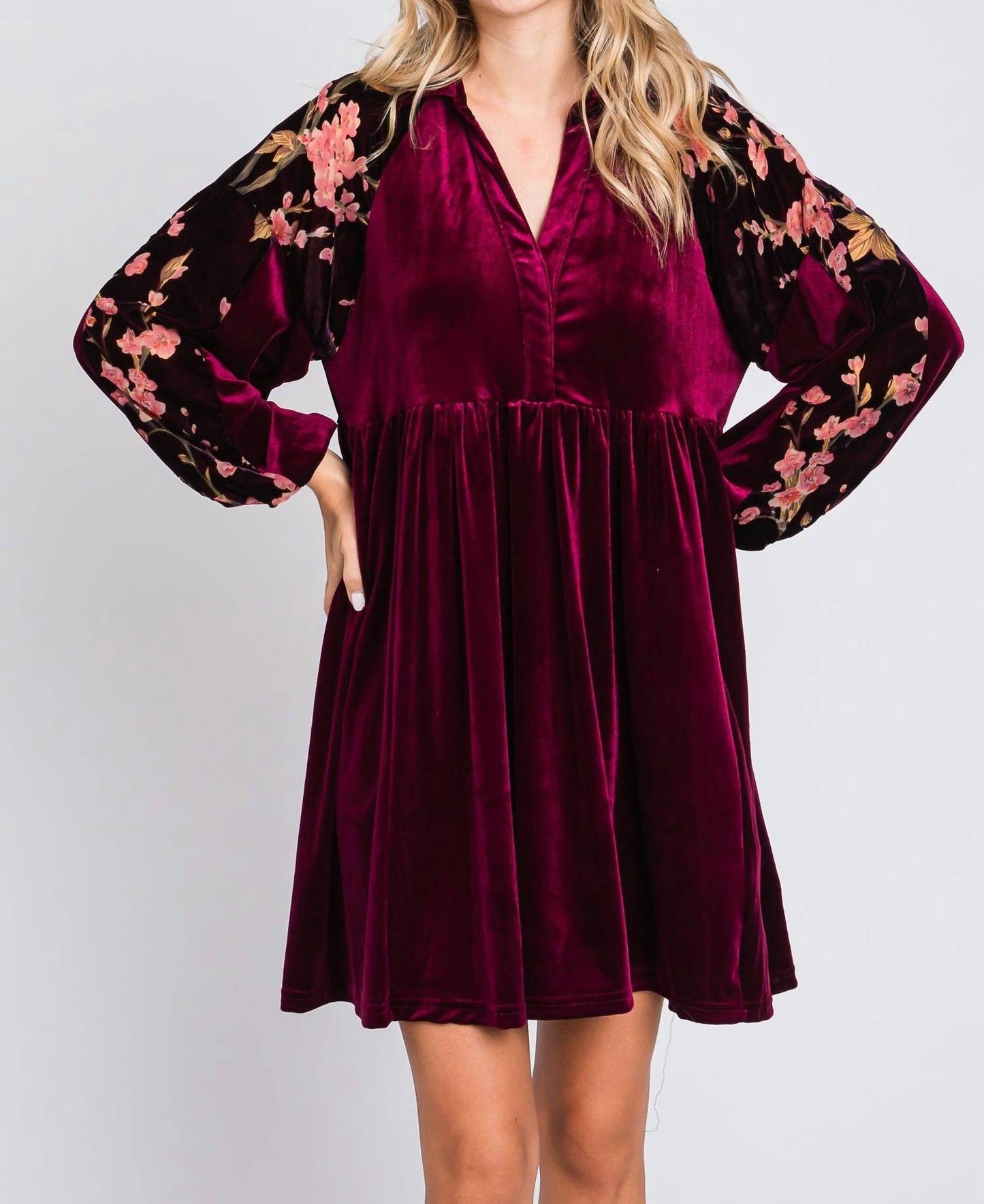 Umgee - Alice V-neck Mini Dress