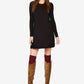 Vestido de maternidade feminino BCBGMAXAZRI, linha A, preto, tamanho X-S