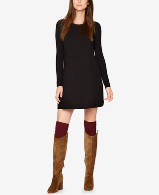 Vestido de maternidade feminino BCBGMAXAZRI, linha A, preto, tamanho X-S