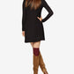 Vestido de maternidade feminino BCBGMAXAZRI, linha A, preto, tamanho X-S