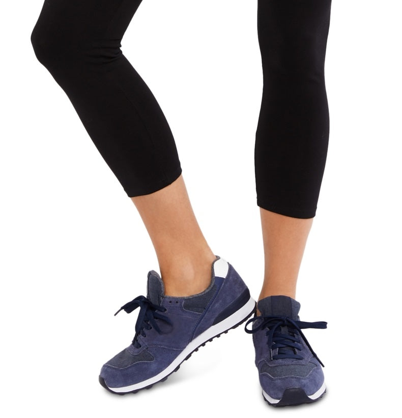 Leggings curtas maternidade essenciais elásticas sobre a barriga para mulheres, tamanho pequeno, pretas