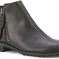 Botas femininas Kason bico redondo tornozelo leve amassado Croco preto tamanho 5 M (B)