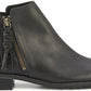 Botas femininas Kason bico redondo tornozelo leve amassado Croco preto tamanho 5 M (B)