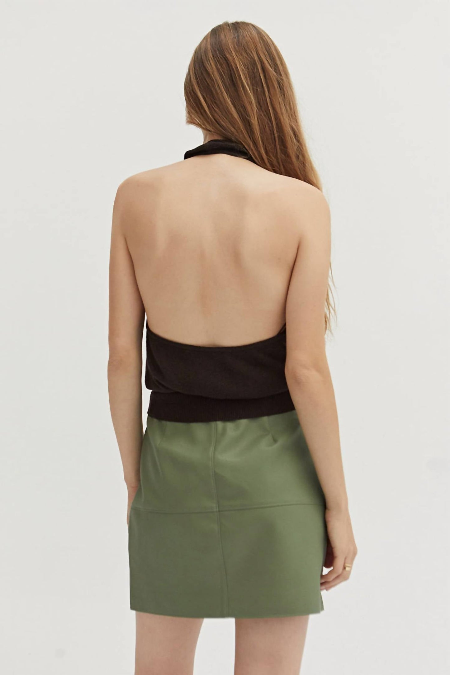 Crescent - Vegan Leather Mini Skirt