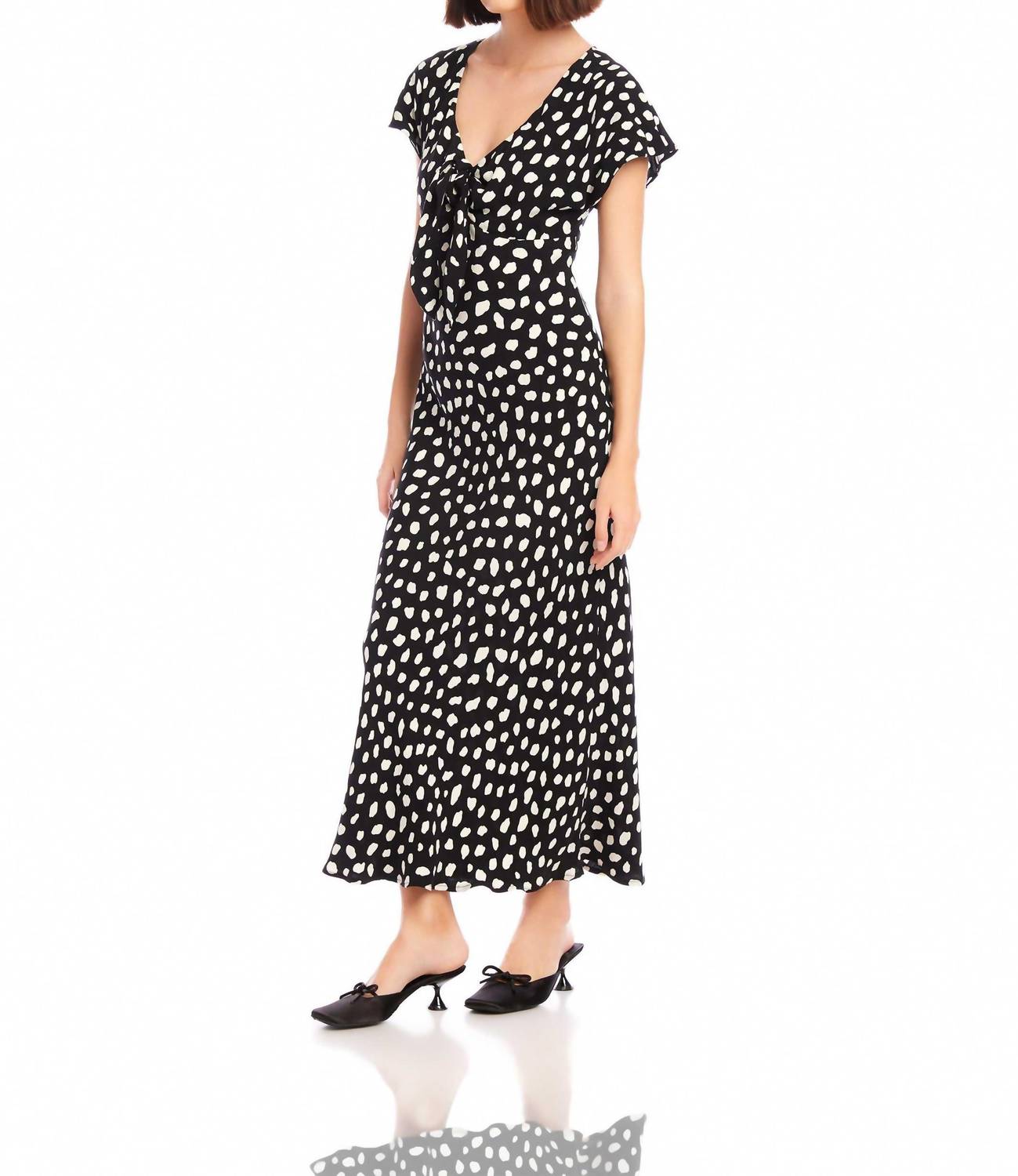 Fifteen Twenty - Emmeline Tie-front Bias Maxi Dress