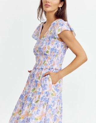 Greylin - Sally Floral Smocked Dress