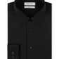Camisa social Calvin Klein masculina slim fit, sem passar roupa, com gola espinha de peixe, preta, tamanho 34x35