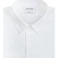 Camisa social masculina Calvin Klein Slim Fit com gola sem ferro e costura, branca, tamanho 15,5 x 34 x 35