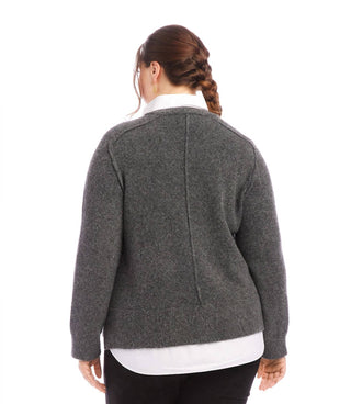 Karen Kane - Suéter Plus Size em Camadas