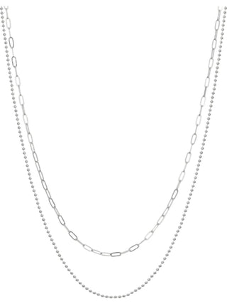 Luv Aj - Colar feminino com pingente de corrente dupla e miçangas