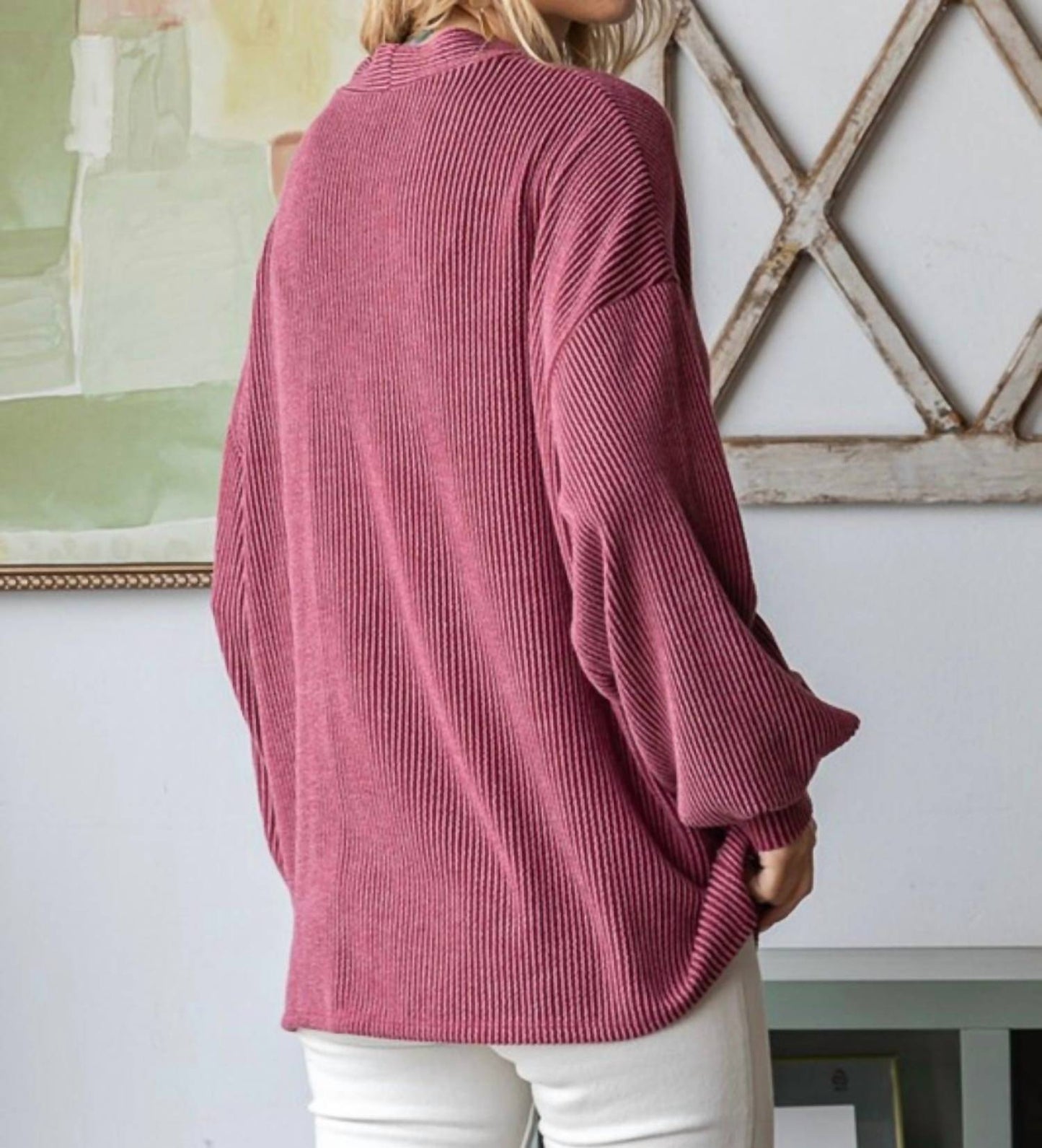 7Th Ray - Sweet Elegance Ribbed Sweater