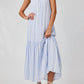 Bella Dahl - Tiered Contrast Halter Maxi Dress