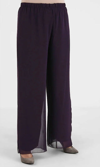 Alex Evenings - Women's Chiffon Straight Leg Pants