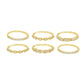 Allyanna Gifts - Women's 6 Band Cubic Zirconia Stackable Ring Set