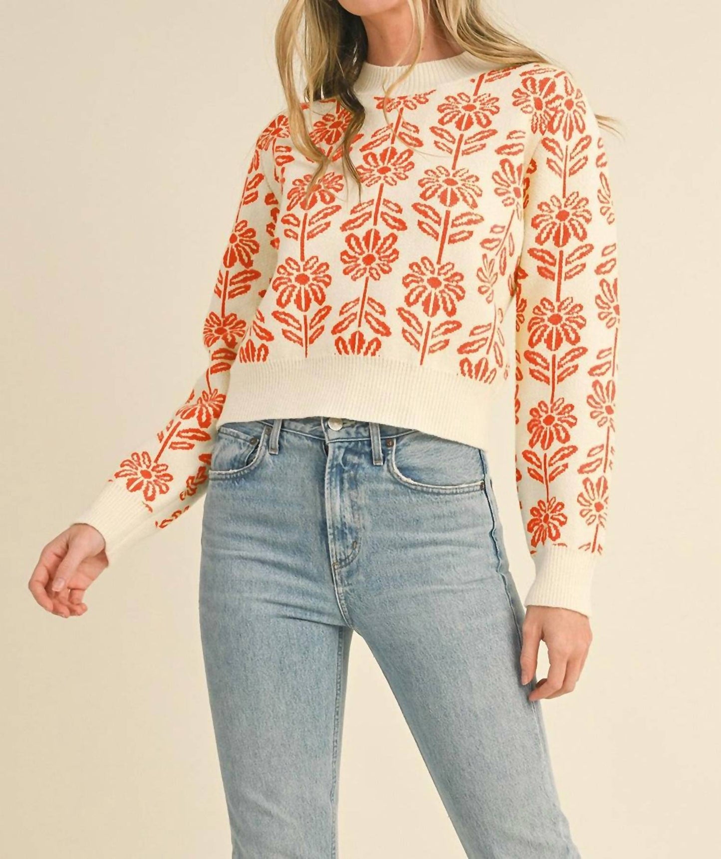 &Merci - Floral Pattern Sweater