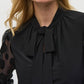 Joseph Ribkoff - Polka Dot Tie Front Top