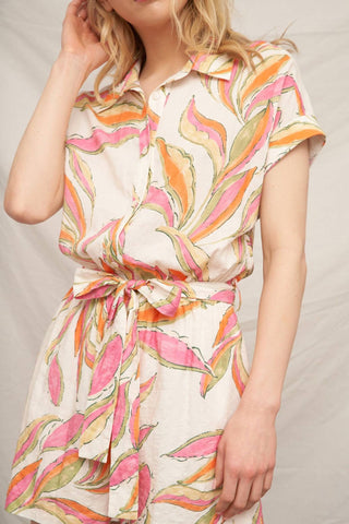 En Creme - Eliza Tropical Print Romper