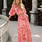 Elan - Ibiza Voile Leaf Print Maxi Skirt