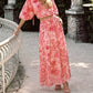 Elan - Ibiza Voile Leaf Print Maxi Skirt
