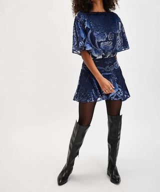 Free People - MINI VESTIDO DE VELUDO MANUKA