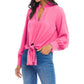 Karen Kane - Long Sleeve Tie-Front Top