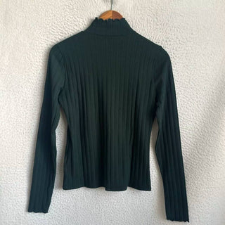 J.Crew - Blusa de gola alta em malha Pointelle