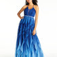 Vestido de malha com babados e glitter Teeze Me feminino, azul, tamanho 11