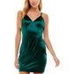 Vestido curto Pear Culture Junior com decote em V e alças nas costas, verde, tamanho 13