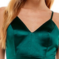 Vestido curto Pear Culture Junior com decote em V e alças nas costas, verde, tamanho 13