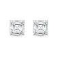 Diana M Jewels - Brincos de pino com lapidação Asscher cultivados em laboratório de 4,00 cts
