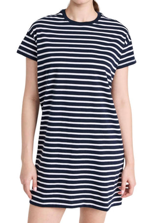 Atm - Vestido camiseta listrado de jersey