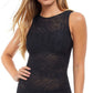 Maiô feminino de gola alta com transparência e decote alto Profile By Gottex, preto, tamanho 40