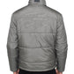 Jaqueta acolchoada masculina Kenneth Cole com zíper completo, cinza, tamanho médio