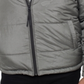 Jaqueta acolchoada masculina Kenneth Cole com zíper completo, cinza, tamanho médio