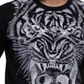 Suéter masculino Sean John de manga comprida com gola redonda estampada, preto, tamanho XXXX-G
