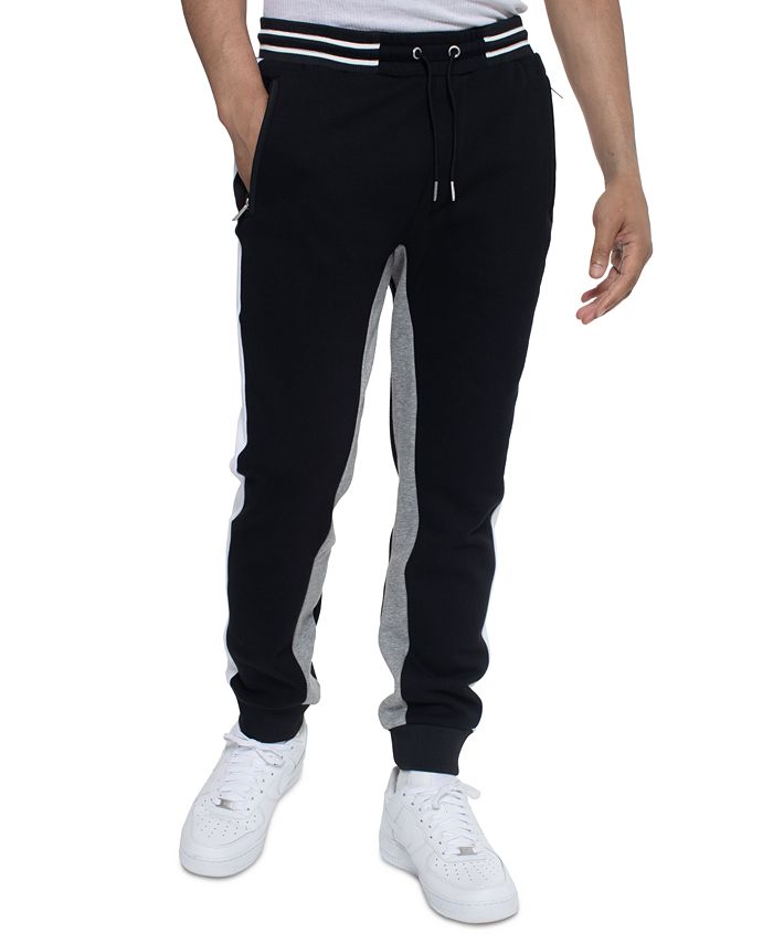 Calça jogger masculina Sean John Colorblocked cinza tamanho XXXX-G