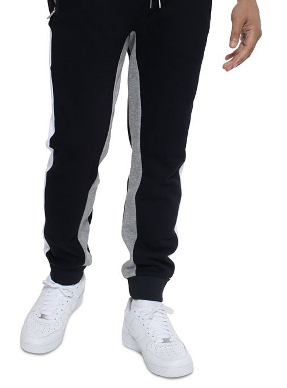Calça jogger masculina Sean John Colorblocked cinza tamanho XXXX-G
