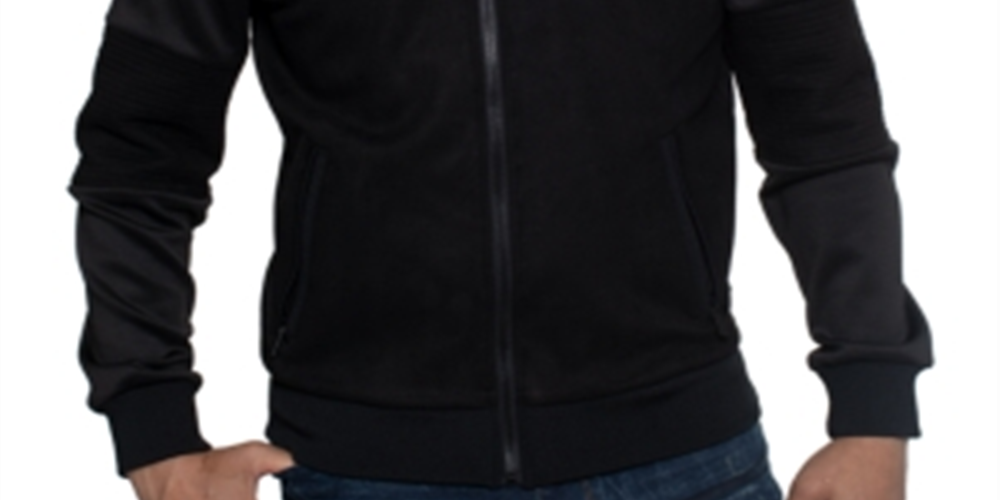 Jaqueta leve de motociclista masculina Sean John, preta, tamanho GG