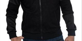 Jaqueta leve de motociclista masculina Sean John, preta, tamanho GG