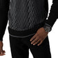 Suéter de malha texturizada masculino Sean John, cinza, tamanho pequeno