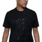 Camiseta masculina Sean John Positive Vibes Pony Hair Graphic, preta, tamanho XXX-G