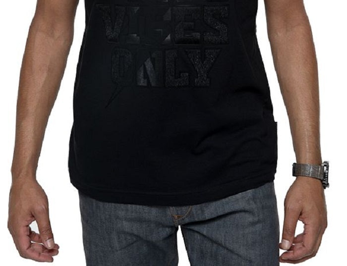 Camiseta masculina Sean John Positive Vibes Pony Hair Graphic, preta, tamanho XXX-G