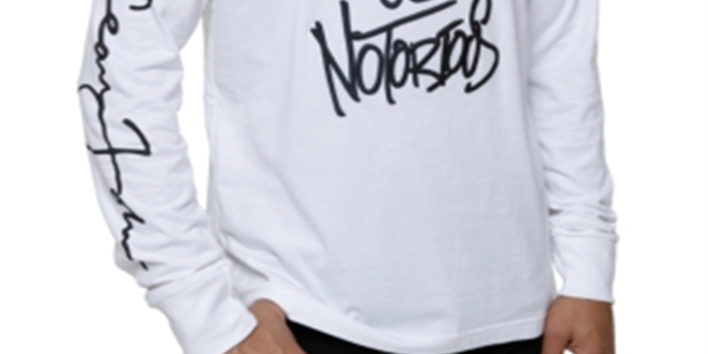 Camiseta Sean John Masculina Manga Longa Bordada em Alto Relevo Branca Tamanho XXG