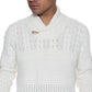 Suéter masculino Sean John com gola xale e estampa multicolorida, branco, tamanho XXX-G